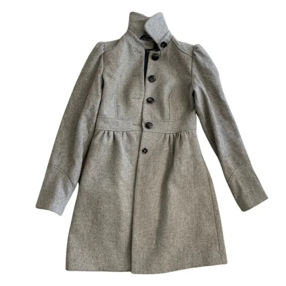 H&M Gray Coat with Black Accents